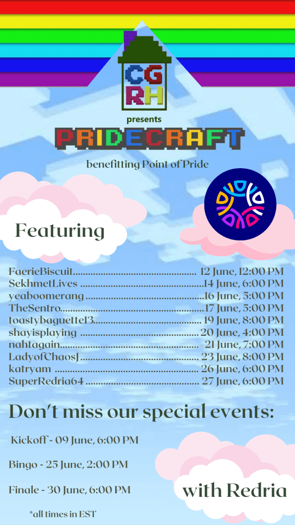Don't miss our special events: Kickoff 09 June, 6pm
Bingo - 25 June, 2pm
Finale - 30 June, 6pm 

with SuperRedria64!