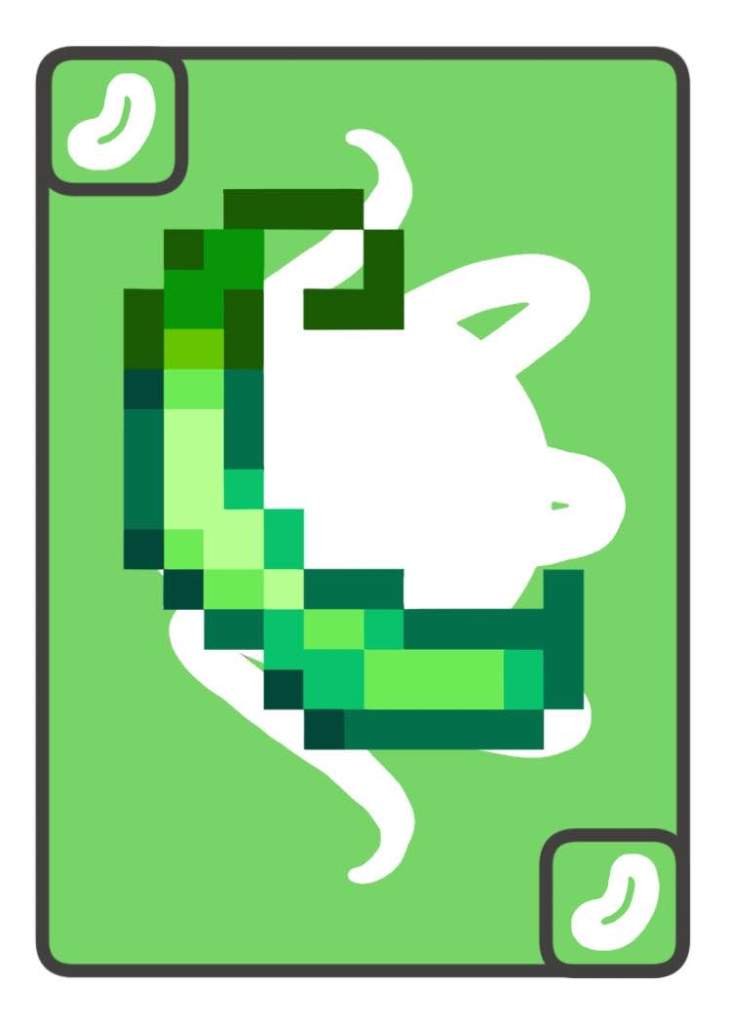 an image of a pixel art green bean