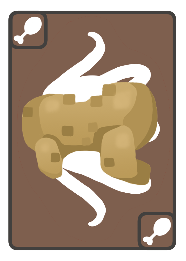 a semi-pixelated roast rabbit